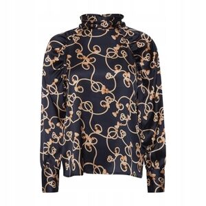 Ichi | Satiny Rope Print Blouse